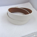 Christian Dior 30 Montaigne B1760 M Size Leather Ivory White Double Bracelet Belt — view 4