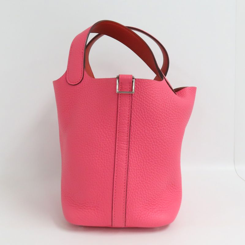 Hermes Picotin Lock PM Eclat Rose Azalea Terbatie Taurillon Clemence — view 5