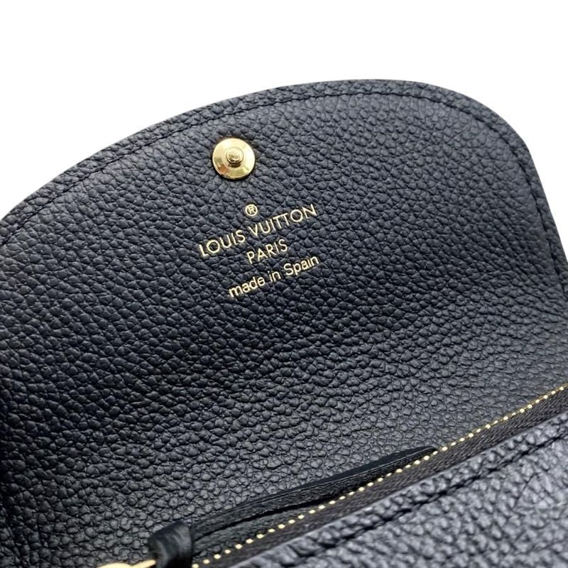 Louis Vuitton Coin Case Porte Monnaie Rosalie Monogram Empreinte Noir — view 9