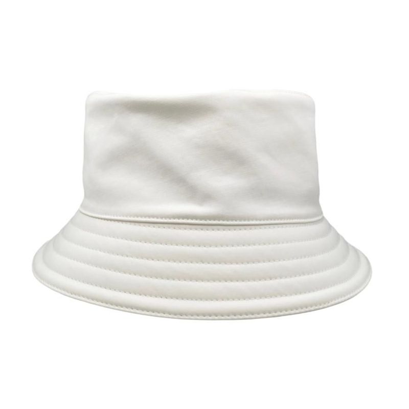 Hermes Hat Bucket Harper Emile Size 58 Cotton White Navy — view 4