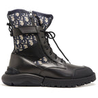 Dior Combat High Top Boots 42 Oblique Black and Navy — view 2