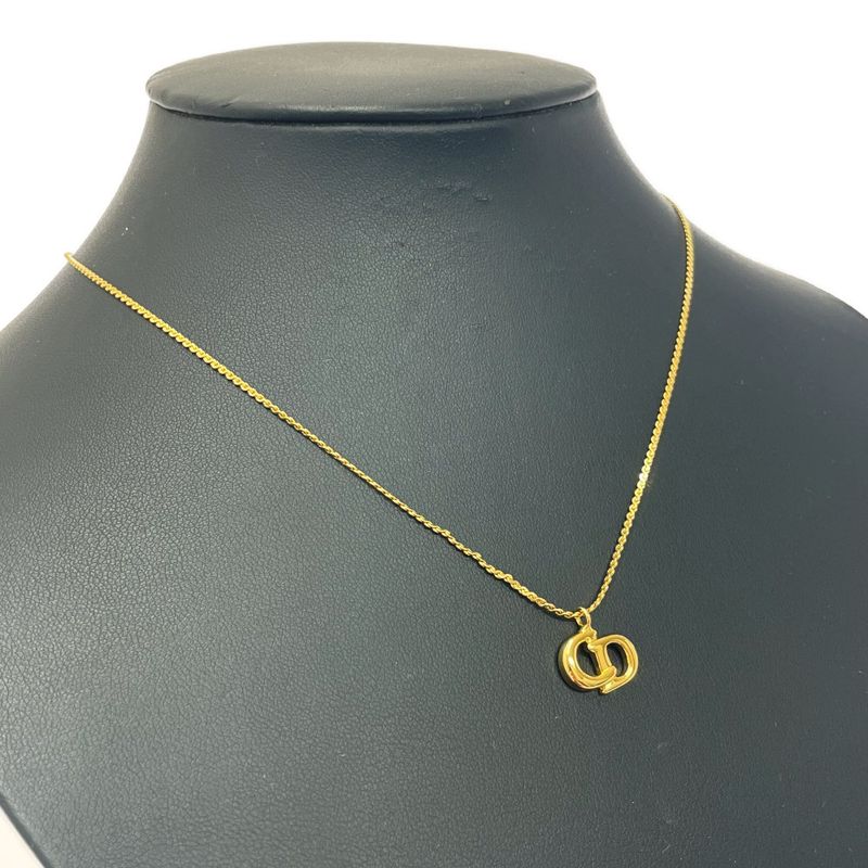 Christian Dior GP CD Logo Necklace Gold — view 3