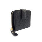 Gucci Micro GG Guccissima Bifold Leather Black Wallet Gold — view 2