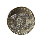 Chanel Coco Mark Rhinestone Earrings Gold Hardware Round Shape Circle — view 6