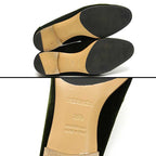 Hermes Moccasins Paris Velours 36.5 Green and Gold Hardware — view 8