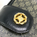 Celine Shoulder Bag Macadam Pattern Navy — view 6