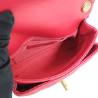 Chanel Top Handle Mini Flap Bag Pink As1226 Quilted Lambskin — view 9