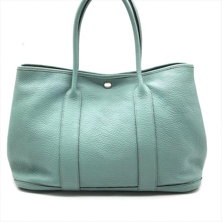 Hermes Garden Party PM Negonda Tote Purse Blue — view 3