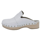 Hermes Karya Leather Sabo Sandals Mules 36 White — view 3