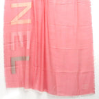 Chanel Shawl Cashmere Silk 120 200 cm Pink Logo Coco Mark — view 3