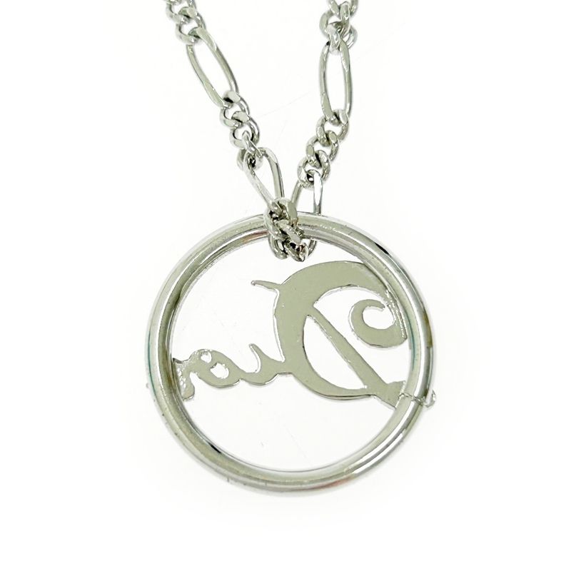 Christian Dior Logo Circle Necklace Silver — view 6