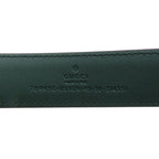 Gucci G Buckle Size 95 Leather Green Belt 0368 — view 5