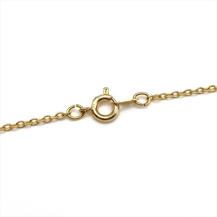 Celine Vintage Triomphe Stone Necklace Gold — view 4