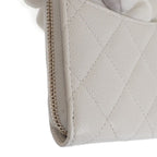 Chanel Small Wallet Ap3999 Coin Case Caviar Leather White Gold Hardware — view 9