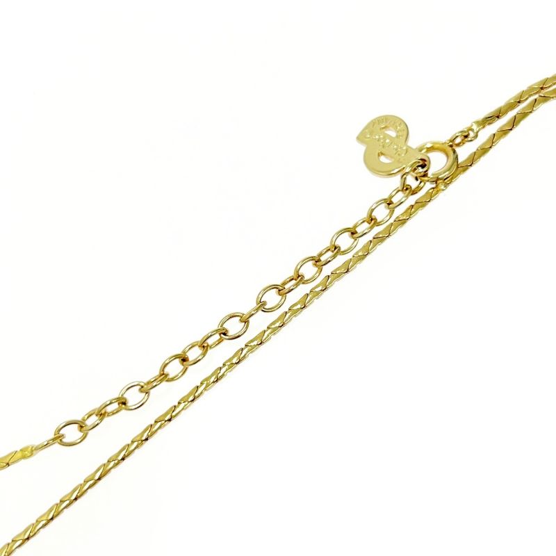Christian Dior GP Rhinestone Colored Stone Necklace Gold Blue — view 7