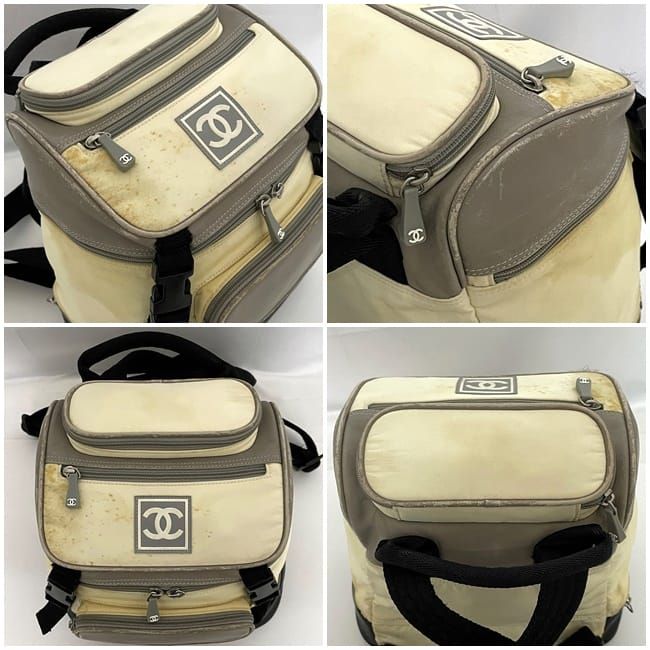 Chanel Backpack Gray White Black Sport with a Reason — view 6