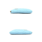 Chanel Flat Pouch Quilted Light Blue Gdhardware Caviar — view 4