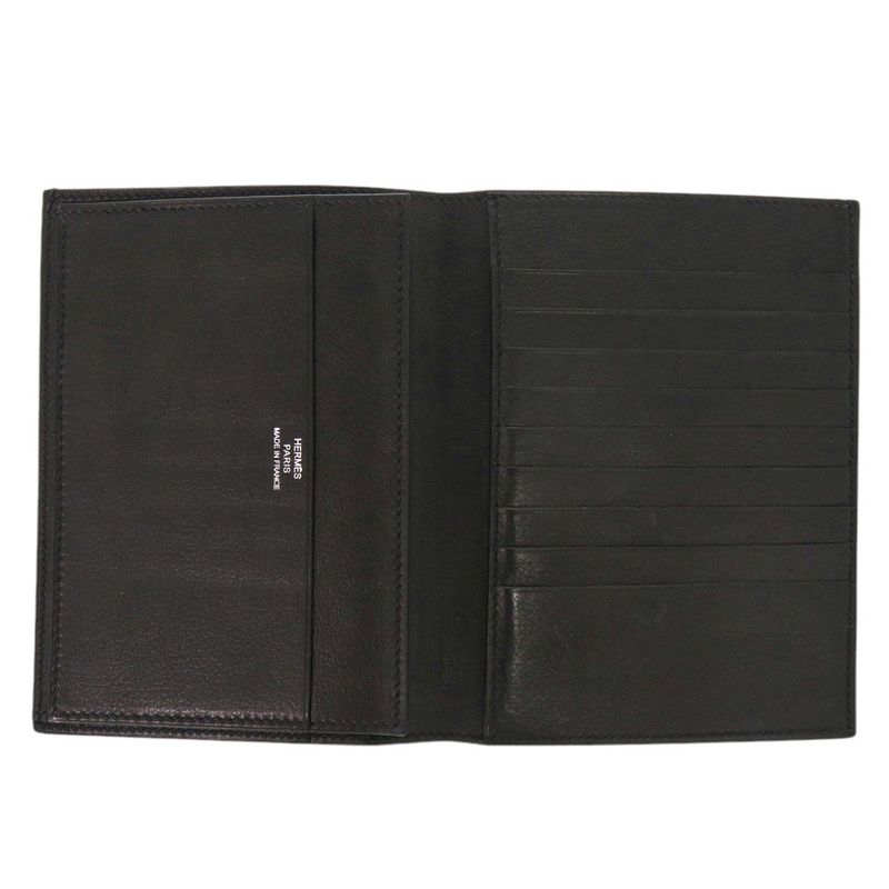 Hermes Vaubourg Grain Black Card Case 0684 — view 6