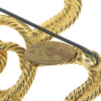 Chanel Clover Coco Mark Vintage Gold Plated 28 16 g Brooch — view 4
