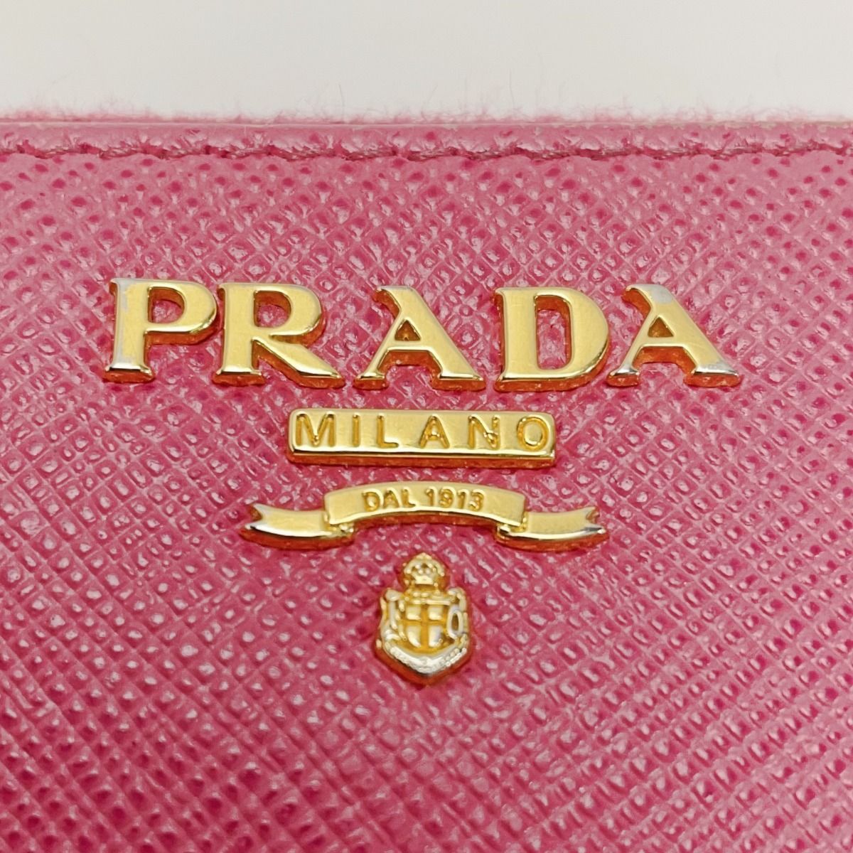 Prada Portafoglio Lampo Gold Zipper 1 Ml506 Pink Wallet — view 3