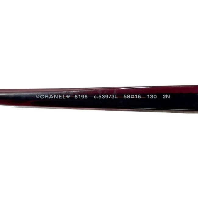 Chanel Sunglasses In Bordeaux Gradient 5196 Acetate — view 6