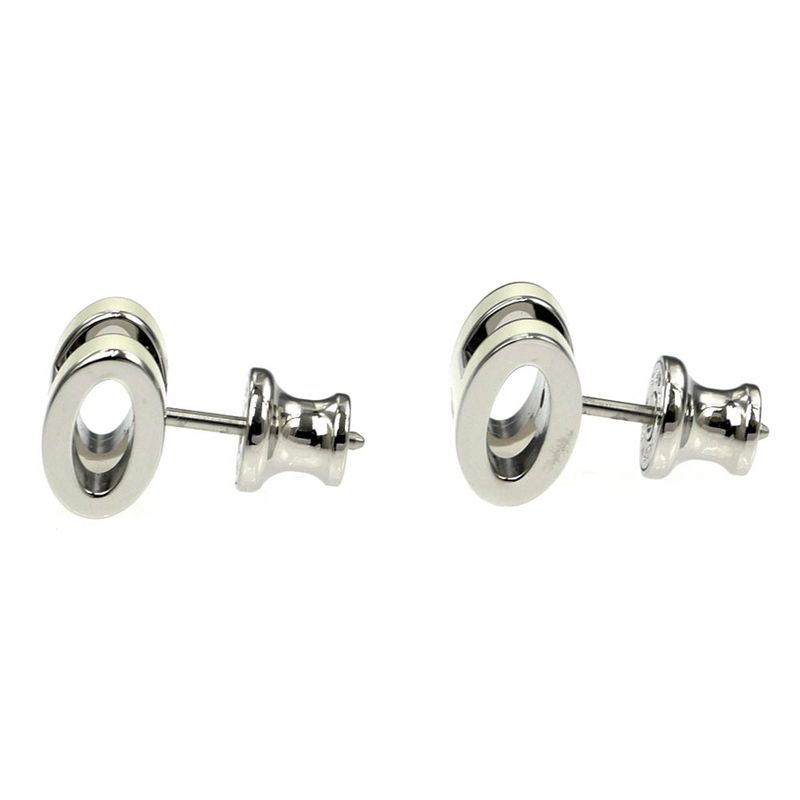 Hermes Earrings Pop Ash Pair Jonus Flepere White Silver Hardware — view 3