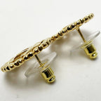 Chanel Round Heart Coco Mark Aba273 Gold Earrings Accessories — view 3