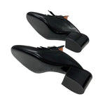Hermes Cheilly Loafer Leather Shoes Black Silver Hhardware Constance — view 6