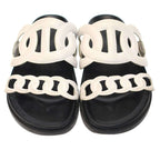 Hermes Extra Sandals Black White 37 — view 7