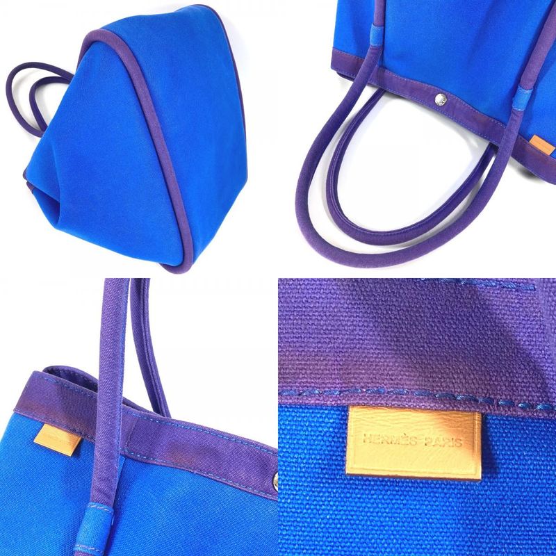 Hermes Handbag Sac Baga GM Canvas Blue — view 7
