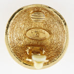 Chanel Coco Mark Quilted Vintage Gold Plated 27.8 g Earrings — view 7