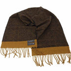 Christian Dior Monsieur Lamb's Wool Scarf Black Brown — view 3