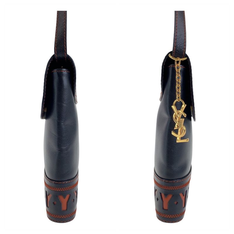 Yves Saint Laurent Vintage Y Cutout Black Orange — view 5