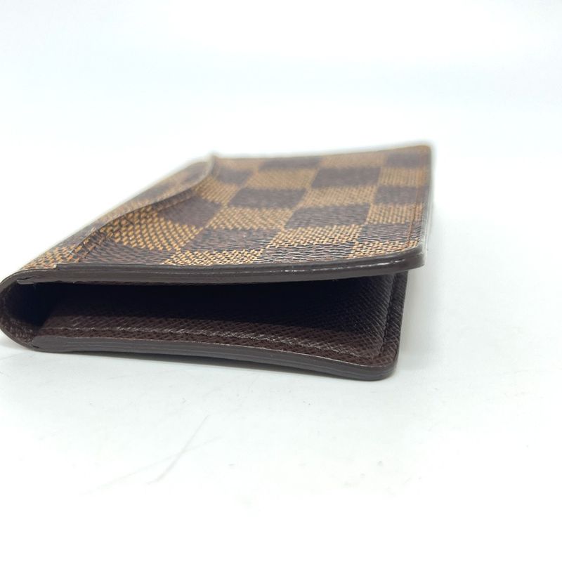 Louis Vuitton Card Case Organizer De Poche Damier Canvas Ebene Brown — view 4
