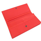 Bottega Veneta Intrecciato Leather Red Bifold Long Wallet 0337 — view 5