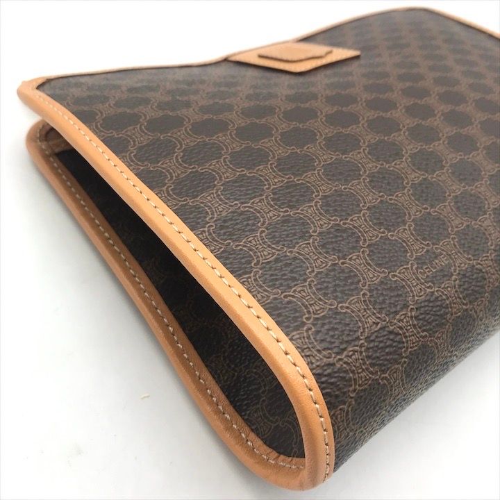 Celine Macadam Triomphe Clutch Brown — view 5