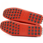 Hermes Moccasins Irving Driving Shoes 38 Orange — view 7