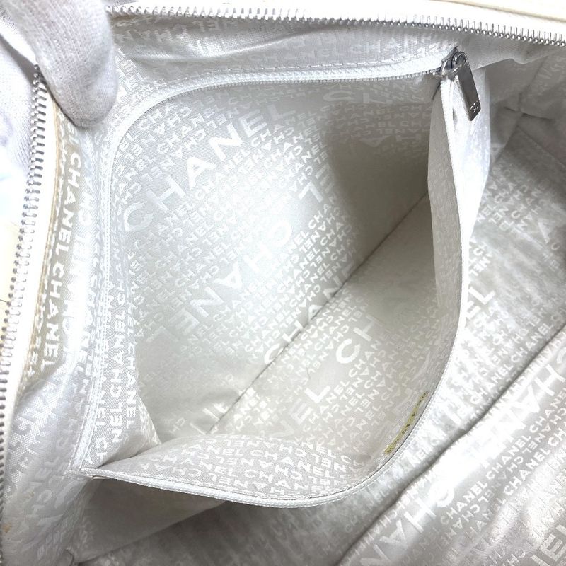 Chanel Handbag CC Coco Logo Leather Canvas Beige — view 6