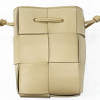 Bottega Veneta Shoulder Cassette Mini Crossbody Bucket Bag Ivory — view 3