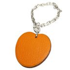 Hermes Bag Charm Leather Silver 925 Orange Hardware Accessories Small — view 2