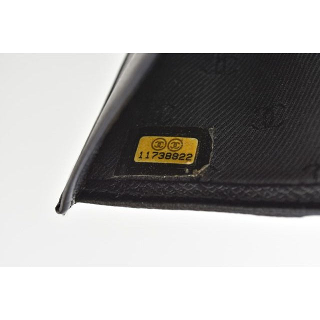 Chanel Foldable Wallet with Double Hooks Black — view 7
