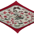 Hermes Scarf Pleated Silk Farandole Provence Dance Butterfly Red — view 4