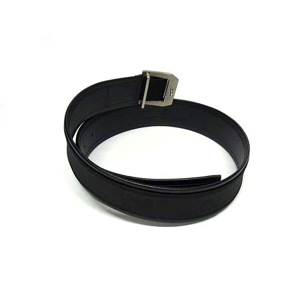 Gucci H9 hlx GG Pattern Nylon And Leather Silver Hardware Belt — view 2