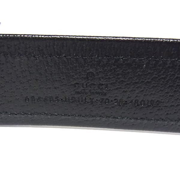 Gucci H9 hlx GG Pattern Nylon And Leather Silver Hardware Belt — view 4
