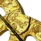 Chanel Brooch Rhinestone CC Logo Gold — view 4