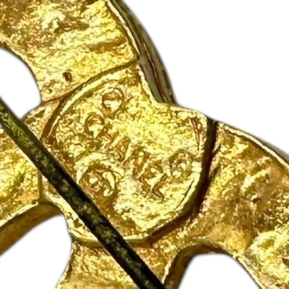 Chanel Brooch Rhinestone CC Logo Gold — view 4