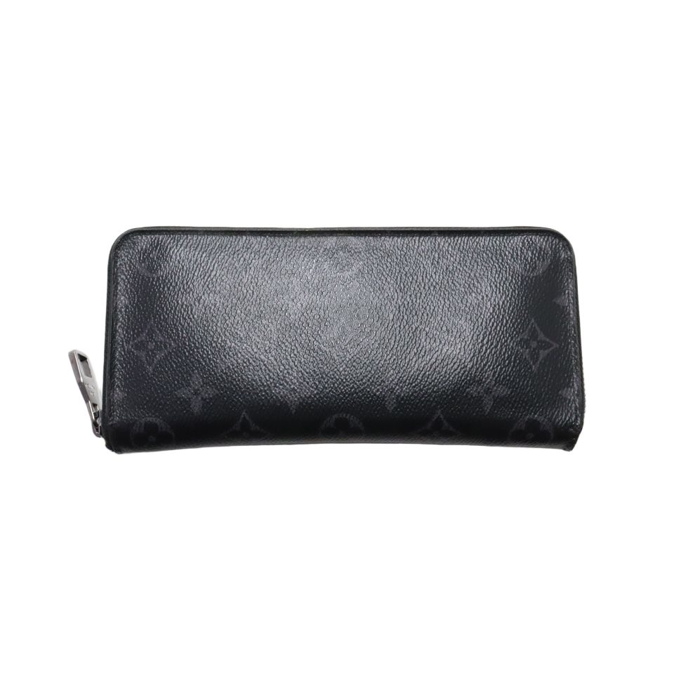 Louis Vuitton Monogram Eclipse Zippy Vertical Leather Zip Around Wallet