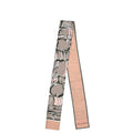 Louis Vuitton Ribbon Scarf Bandeau Pink Beige Trunk Pattern Monogram Already