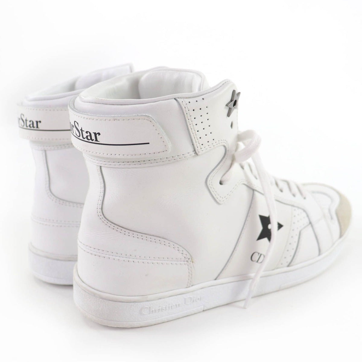 Dior Star Leather High Cut Sneakers White 36.5 — view 3
