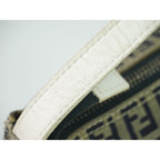 Fendi Zucchino Handbag Canvas Gray Navy Bag — view 6